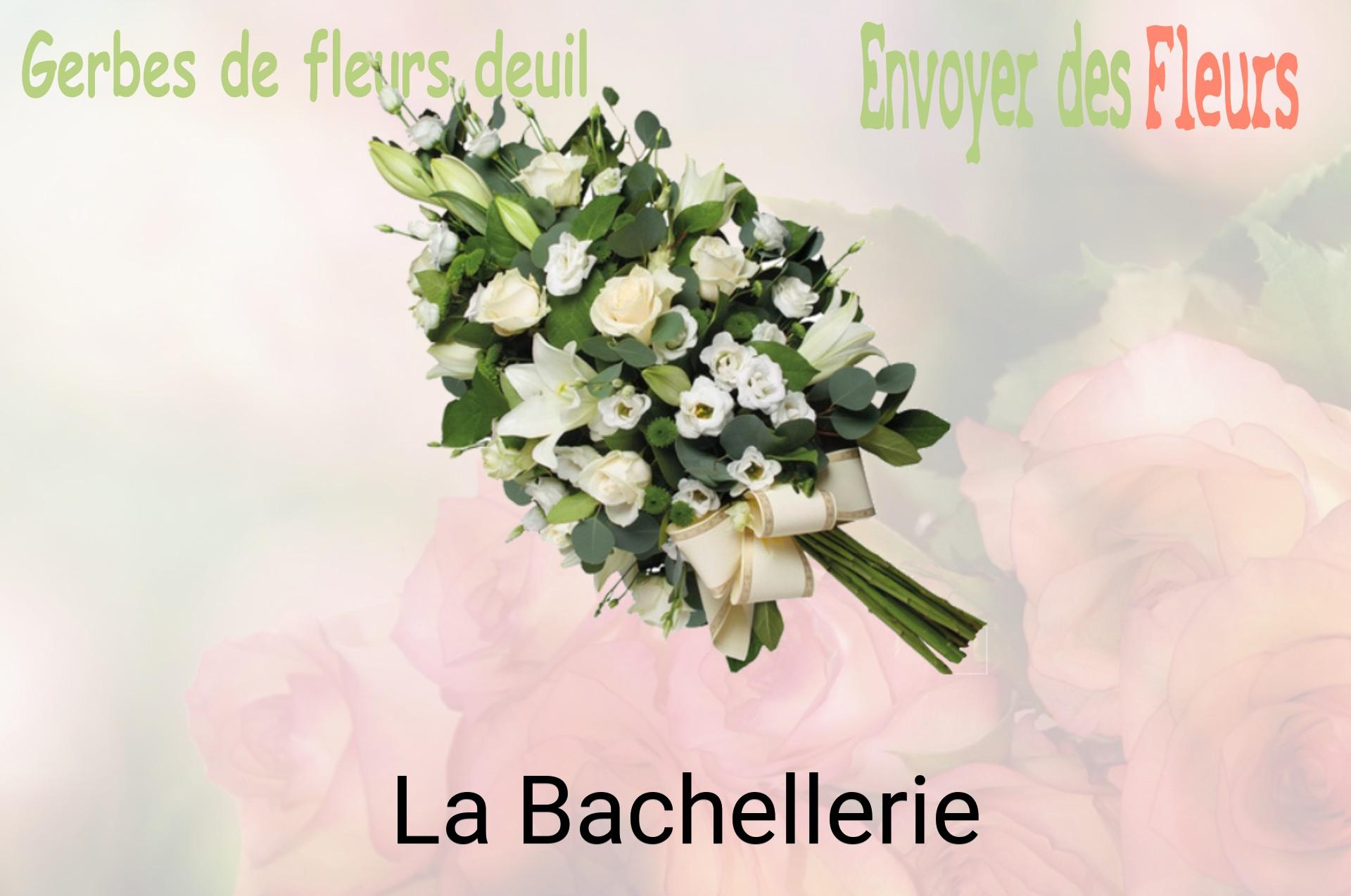 Gerbe de fleurs de deuil livrée à La Bachellerie